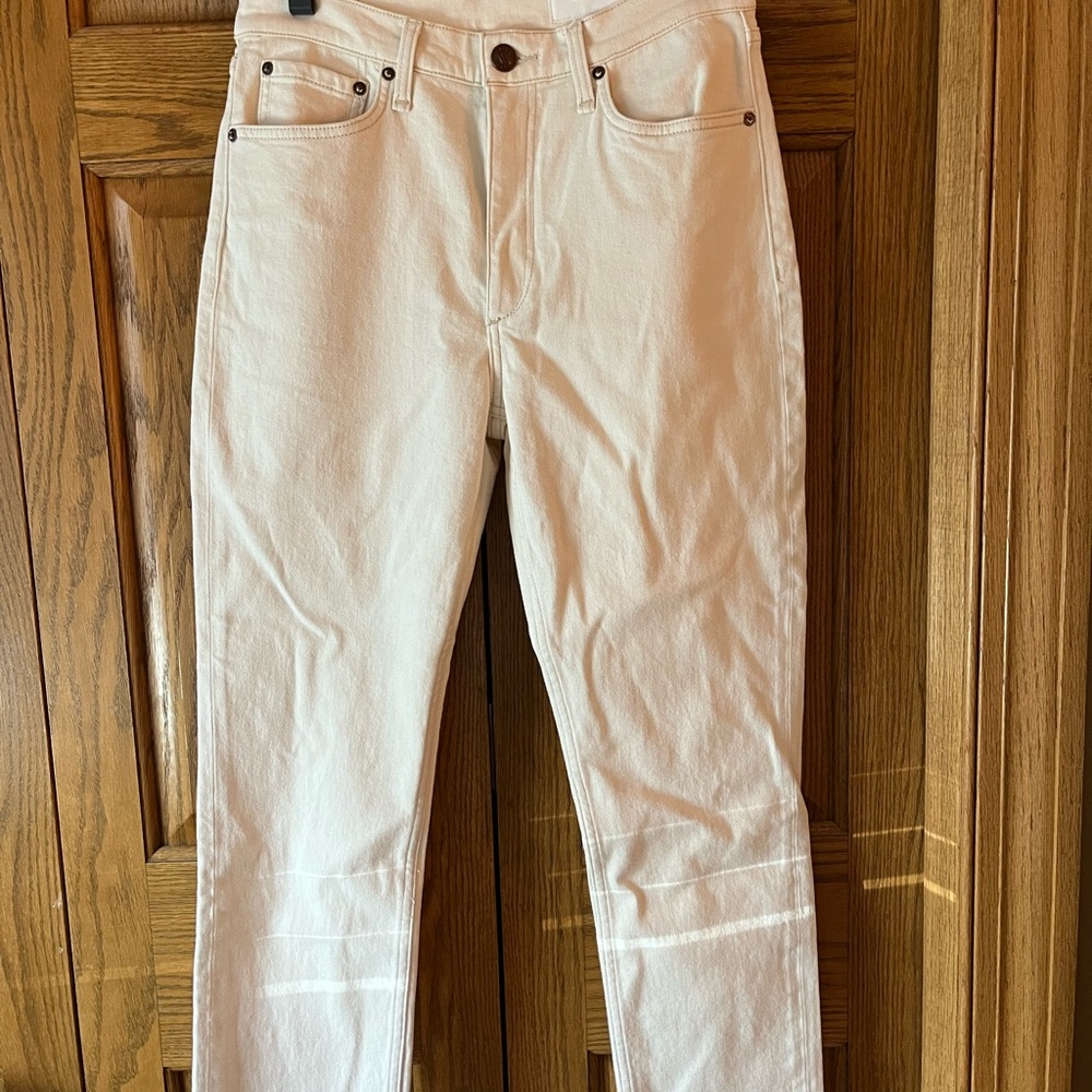 Rag & Bone Ecru High-Waisted Jeans